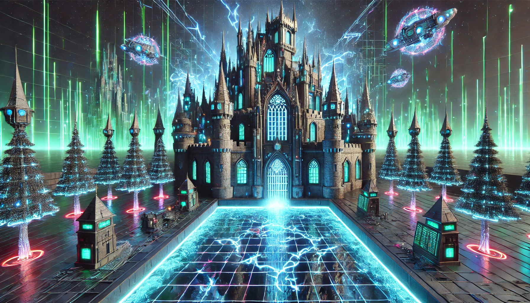 Cyberpunk castle