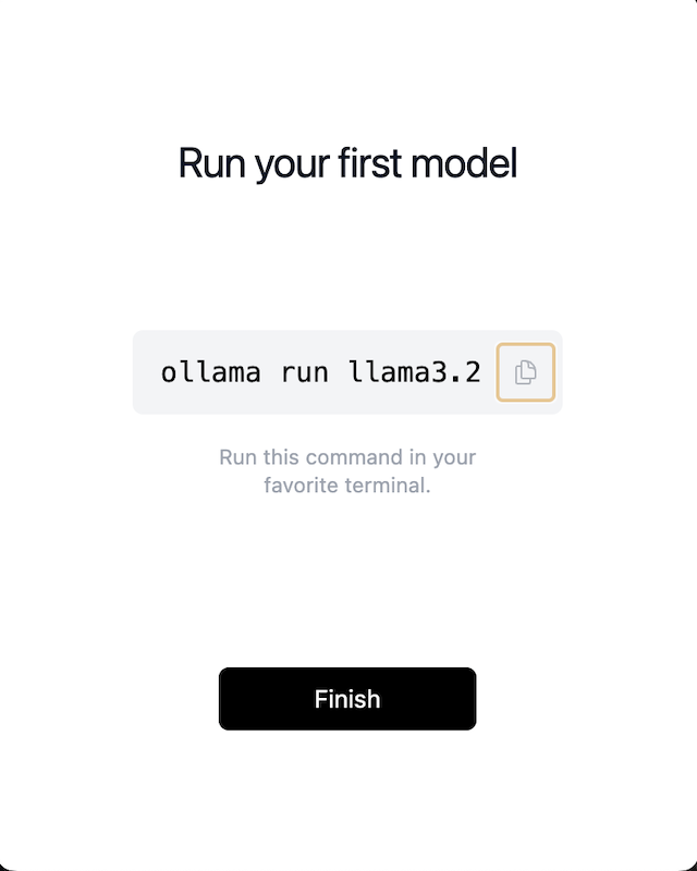 Running your first model in Ollama